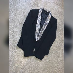 Black Sequin Blazer